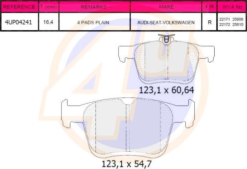 4U 4UP04241 - Bremžu uzliku kompl., Disku bremzes ps1.lv