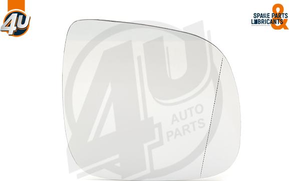 4U Autoparts 41549VV - Spoguļstikls, Ārējais atpakaļskata spogulis ps1.lv