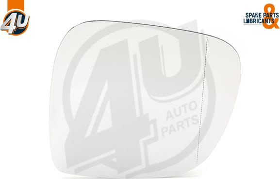 4U Autoparts 41548VV - Spoguļstikls, Ārējais atpakaļskata spogulis ps1.lv