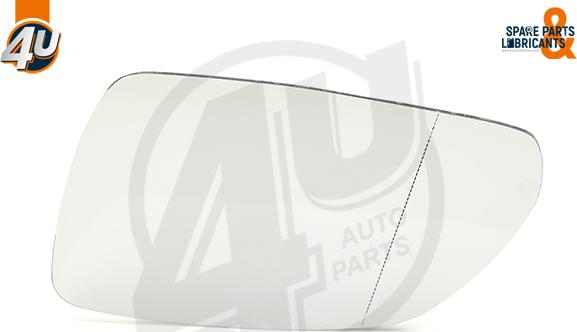 4U Autoparts 41534VV - Spoguļstikls, Ārējais atpakaļskata spogulis ps1.lv