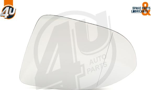 4U Autoparts 41530VV - Spoguļstikls, Ārējais atpakaļskata spogulis ps1.lv