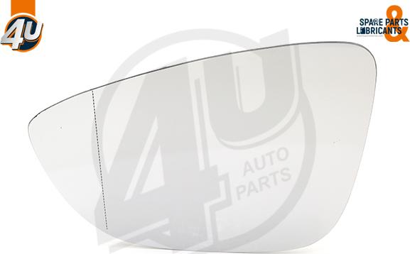 4U Autoparts 41526VV - Spoguļstikls, Ārējais atpakaļskata spogulis ps1.lv