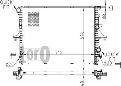 ABAKUS 053-017-0071-B - Radiators, Motora dzesēšanas sistēma ps1.lv