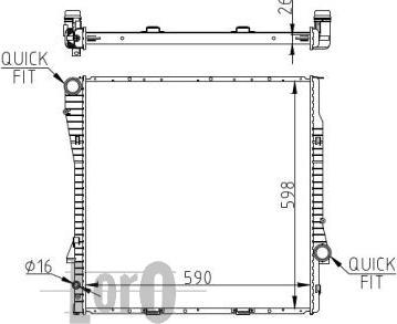 ABAKUS 004-017-0025 - Radiators, Motora dzesēšanas sistēma ps1.lv