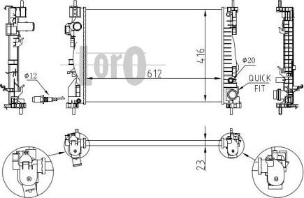 ABAKUS 002-017-0016 - Radiators, Motora dzesēšanas sistēma ps1.lv