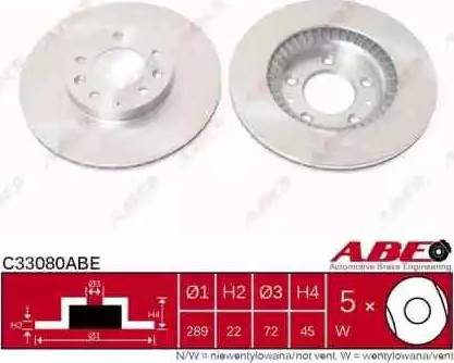 ABE C33080ABE - Bremžu diski ps1.lv