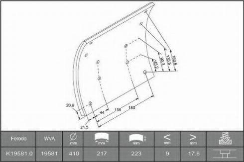 ABEX B2094167 - Bremžu uzliku kompl., Trumuļu bremzes ps1.lv