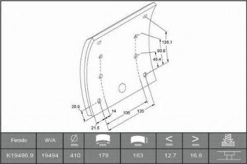 ABEX B2202167 - Bremžu uzliku kompl., Trumuļu bremzes ps1.lv