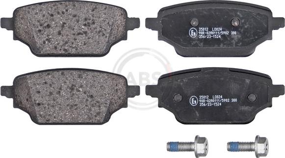 A.B.S. 35012 - Bremžu uzliku kompl., Disku bremzes ps1.lv