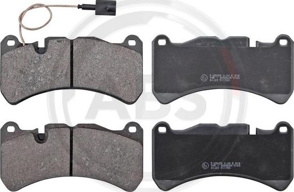 A.B.S. 35173 - Bremžu uzliku kompl., Disku bremzes ps1.lv