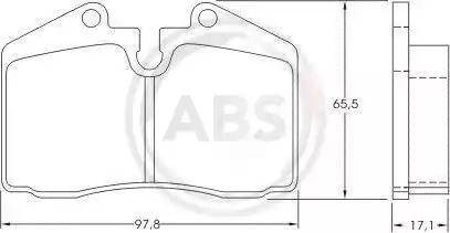 A.B.S. 36662 - Bremžu uzliku kompl., Disku bremzes ps1.lv