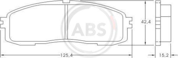 A.B.S. 36626 - Bremžu uzliku kompl., Disku bremzes ps1.lv