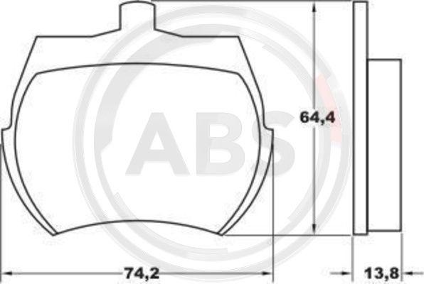 A.B.S. 36011 - Bremžu uzliku kompl., Disku bremzes ps1.lv