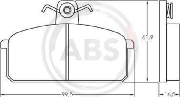 A.B.S. 36146 - Bremžu uzliku kompl., Disku bremzes ps1.lv