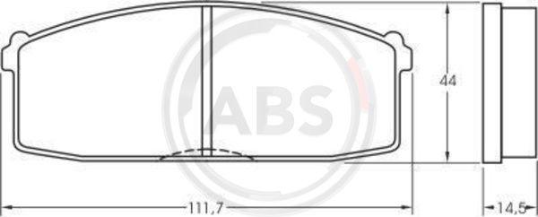 A.B.S. 36158 - Bremžu uzliku kompl., Disku bremzes ps1.lv