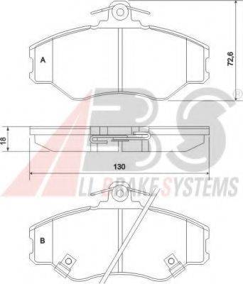 A.B.S. 36871 OE - Bremžu uzliku kompl., Disku bremzes ps1.lv