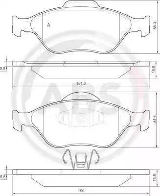 Parts-Mall PK2-010 - Bremžu uzliku kompl., Disku bremzes ps1.lv