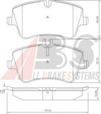 A.B.S. 37165 OE - Bremžu uzliku kompl., Disku bremzes ps1.lv