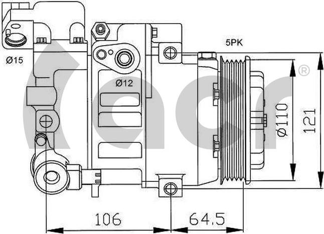 ACR 134476G - Kompresors, Gaisa kond. sistēma ps1.lv