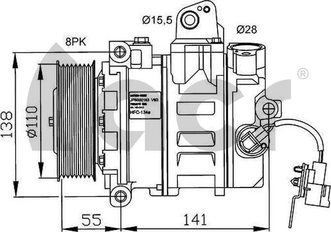 ACR 134278R - Kompresors, Gaisa kond. sistēma ps1.lv