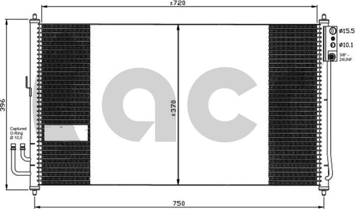 ACR 300689 - Kondensators, Gaisa kond. sistēma ps1.lv