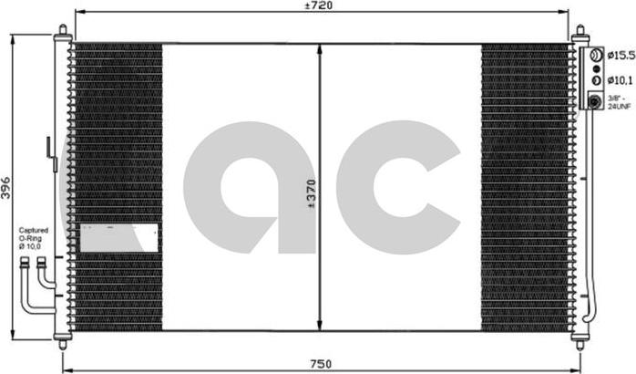 ACR 300689 - Kondensators, Gaisa kond. sistēma ps1.lv