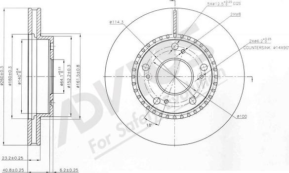 ADVICS-SEA C6F109 - Bremžu diski ps1.lv