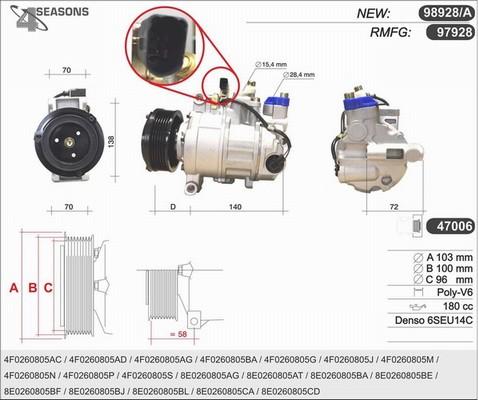 AHE 98928/A - Kompresors, Gaisa kond. sistēma ps1.lv