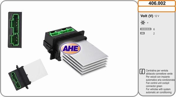 AHE 406.002 - Vadības bloks, Elektroventilators (Motora dzesēšana) ps1.lv