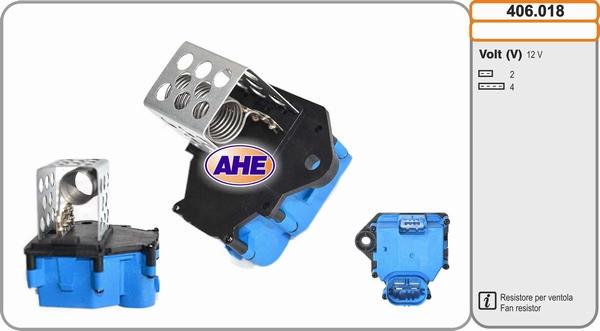 AHE 406.018 - Papildus rezistors, Elektromotors-Radiatora ventilators ps1.lv