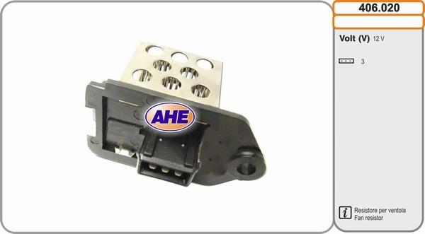 AHE 406.020 - Papildus rezistors, Elektromotors-Radiatora ventilators ps1.lv