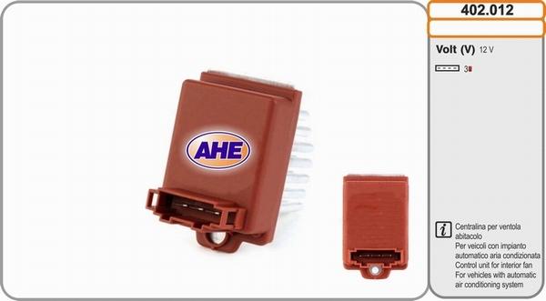 AHE 402.012 - Vadības bloks, Elektroventilators (Motora dzesēšana) ps1.lv