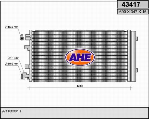 AHE 43417 - Kondensators, Gaisa kond. sistēma ps1.lv