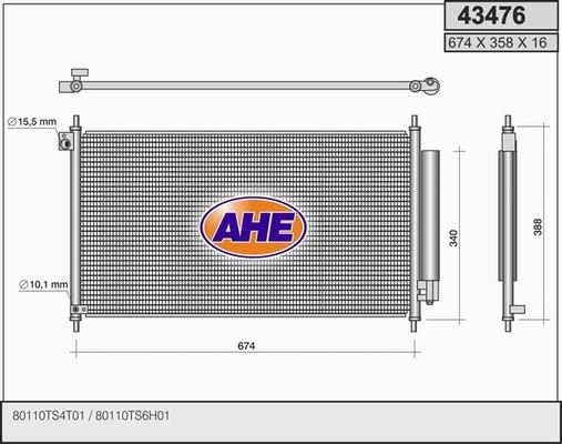 AHE 43476 - Kondensators, Gaisa kond. sistēma ps1.lv