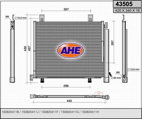 AHE 43505 - Kondensators, Gaisa kond. sistēma ps1.lv