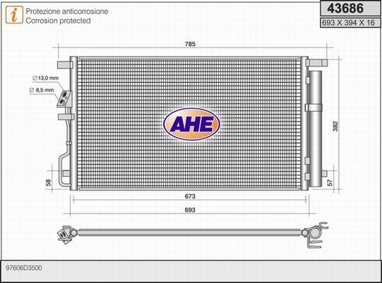 AHE 43686 - Kondensators, Gaisa kond. sistēma ps1.lv