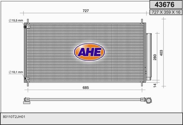 AHE 43676 - Kondensators, Gaisa kond. sistēma ps1.lv