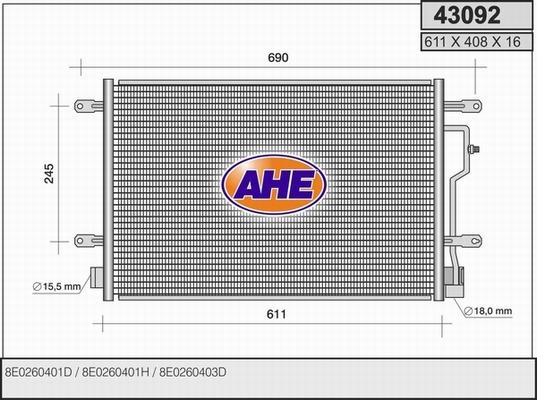 AHE 43092 - Kondensators, Gaisa kond. sistēma ps1.lv