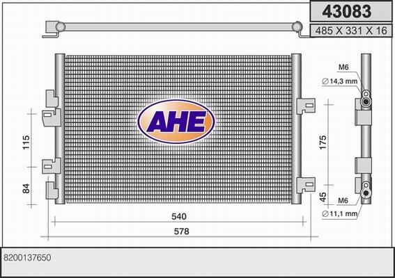 AHE 43083 - Kondensators, Gaisa kond. sistēma ps1.lv