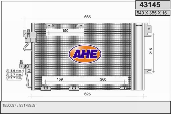 AHE 43145 - Kondensators, Gaisa kond. sistēma ps1.lv