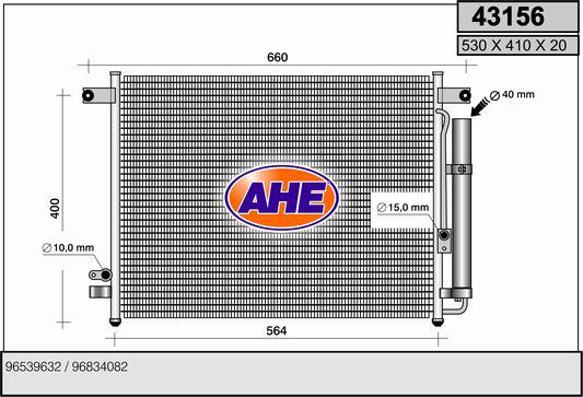 AHE 43156 - Kondensators, Gaisa kond. sistēma ps1.lv