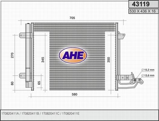 AHE 43119 - Kondensators, Gaisa kond. sistēma ps1.lv