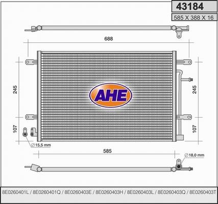 AHE 43184 - Kondensators, Gaisa kond. sistēma ps1.lv