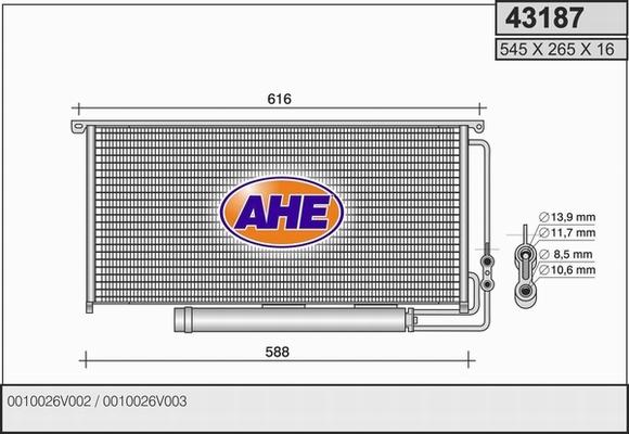 AHE 43187 - Kondensators, Gaisa kond. sistēma ps1.lv