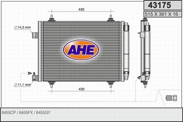 AHE 43175 - Kondensators, Gaisa kond. sistēma ps1.lv