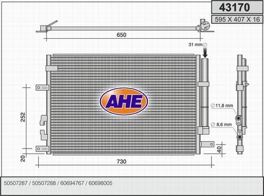 AHE 43170 - Kondensators, Gaisa kond. sistēma ps1.lv