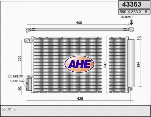 AHE 43363 - Kondensators, Gaisa kond. sistēma ps1.lv