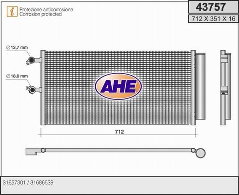 AHE 43757 - Kondensators, Gaisa kond. sistēma ps1.lv