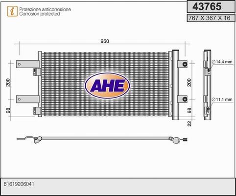 AHE 43765 - Kondensators, Gaisa kond. sistēma ps1.lv