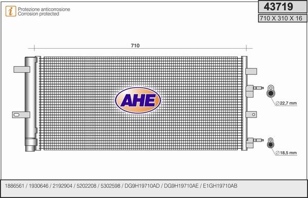 AHE 43719 - Kondensators, Gaisa kond. sistēma ps1.lv